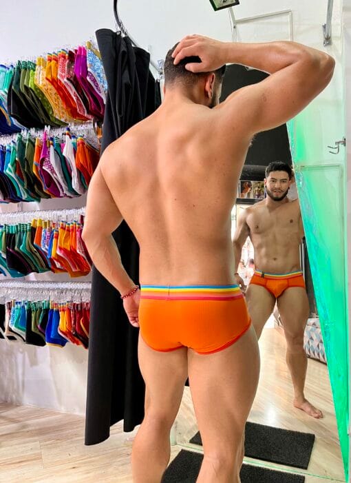 CUECA DRY FIT TROPICAL LARANJA - Imagem 3