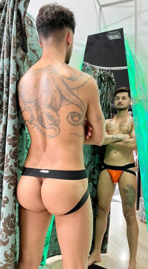 JOCKSTRAP LARANJA COM PRETO CIRRÊ - Imagem 2