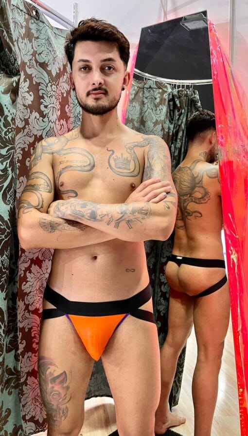 JOCKSTRAP LARANJA COM PRETO CIRRÊ