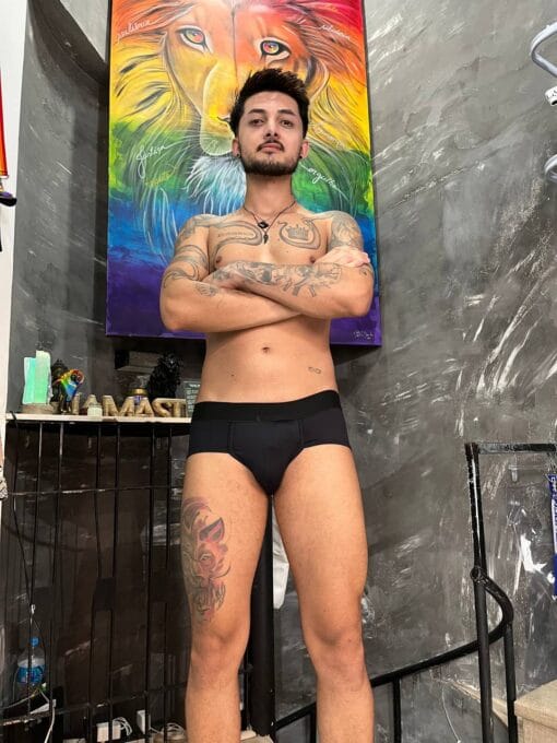 CUECA PRETA DRYFIT 3D