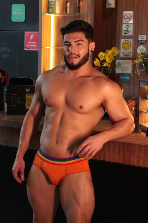 CUECA LARANJA DRYFIT PRIDE