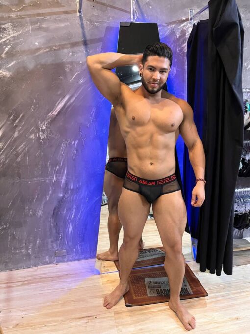Cueca  Preta Transaparente Fire Aslan - Imagem 3