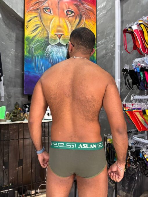 Cueca Verde Algodão Aslan - Imagem 3