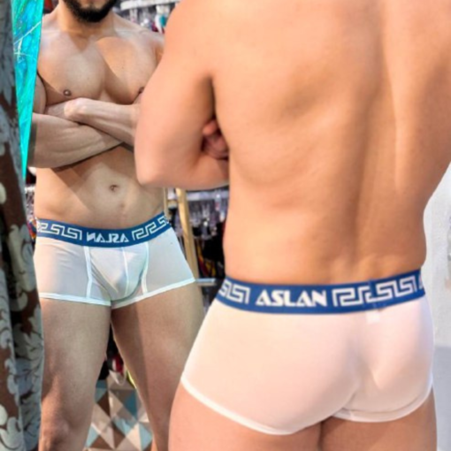CUECA BOXER BRANCA TRANSPARENTE INDIGO - Imagem 2