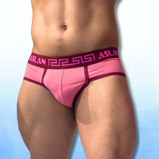 CUECA SLIP ROSA BORDO FIRE