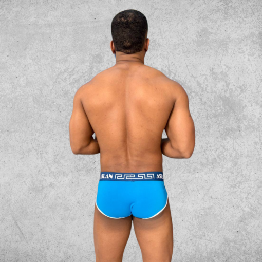 Cueca Azul Dryfit line Branco - Imagem 2