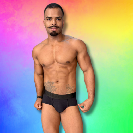 Cueca Preta Algodão 3D