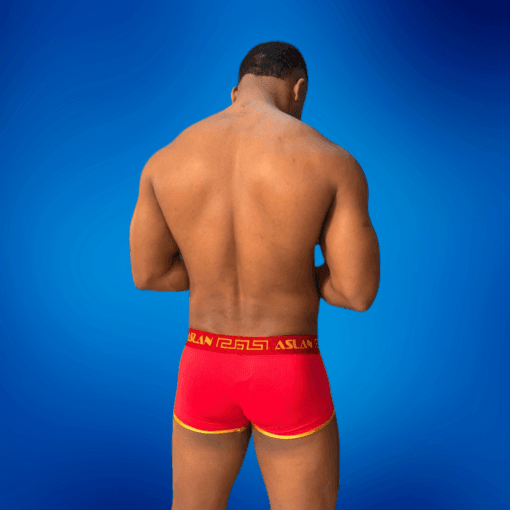 Cueca Boxer Vermelha Dryfit line dourado - Imagem 2