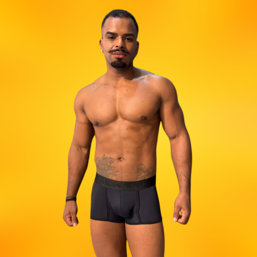 Cueca Boxer Preta Malha Fria