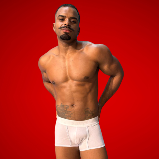 Cueca Boxer Branca Algodão