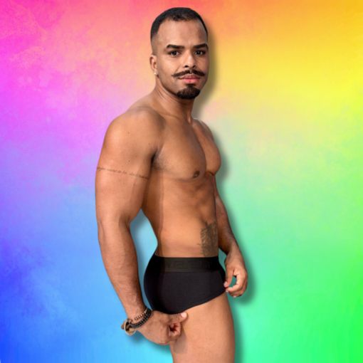 Cueca Preta Algodão 3D - Imagem 3