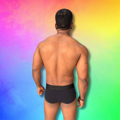 Cueca Preta Algodão 3D - Imagem 2