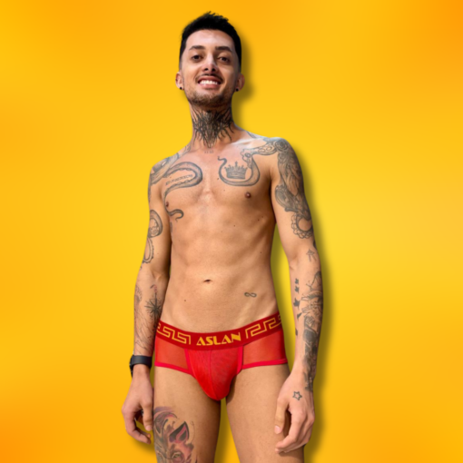Cueca Vermelha Transparente