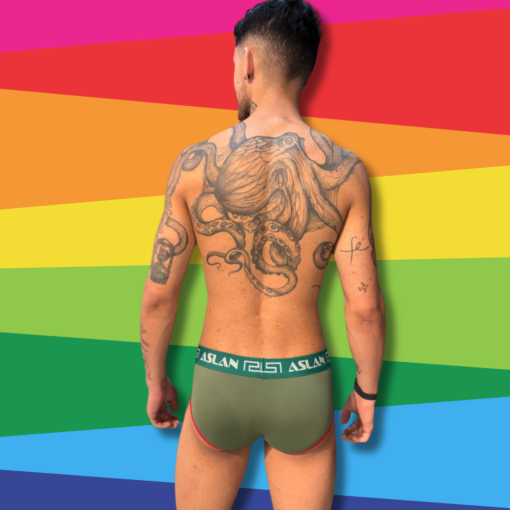 Cueca Verde Dryfit line Vermelho - Imagem 2