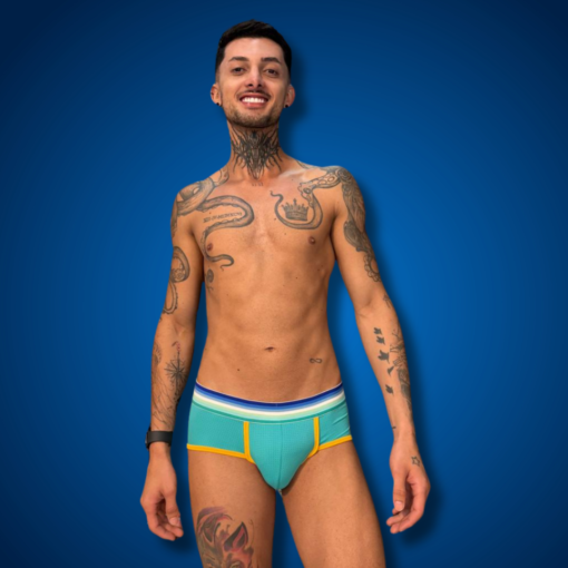 Cueca Verde Jade Dryfit line Amarelo