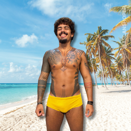 Sunga Amarelo Ouro Texturizado