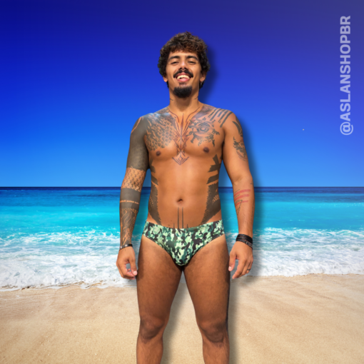 Sunga Slim Camuflada Verde