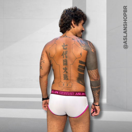 Cueca Branca line Pink - Imagem 2