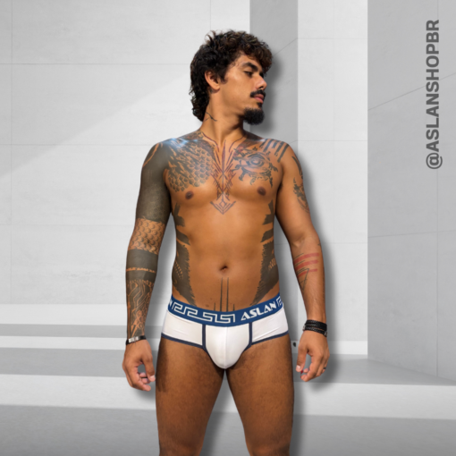 Cueca Branca line Jeans