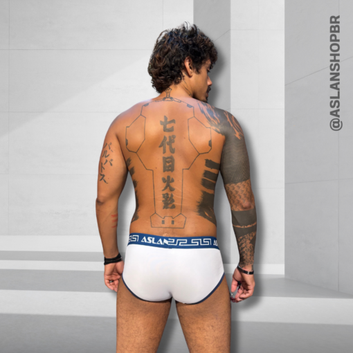 Cueca Branca line Jeans - Imagem 2