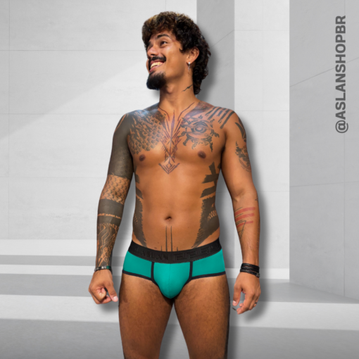 Cueca Verde Dryfit line Preto Jhon