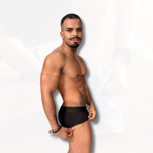 Cueca Preta Slip Malha Fria