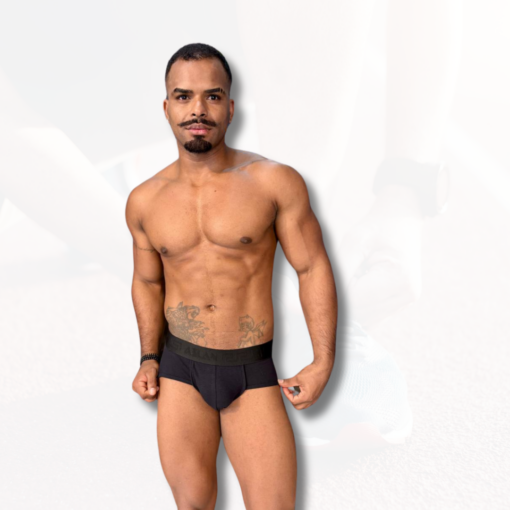 Cueca Preta Slip Malha Fria - Imagem 4