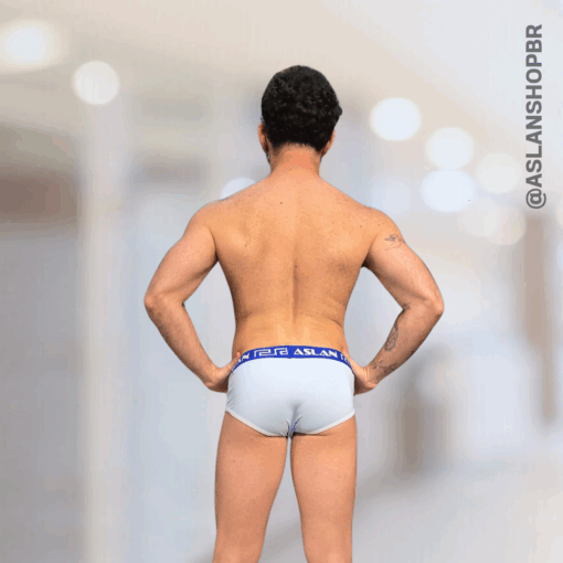 Cueca Azul Claro e Escuro Slip Poseidon - Imagem 3