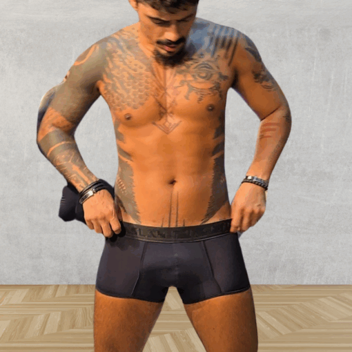 Cueca Boxer Preta Dryfit Aslan Zayon
