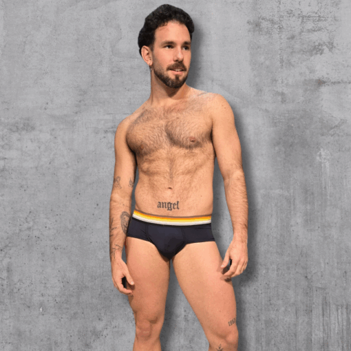 Cueca Preta Slip Ursos Dryfit Aslan