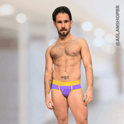 Cueca Roxa e Amarelo Slip Dionísio