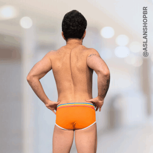 Cueca Laranja e Azul Slip Solmari - Imagem 3