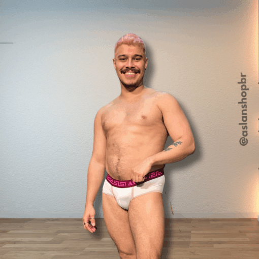 Cueca Branca line Rose Bordo Fire - Imagem 2