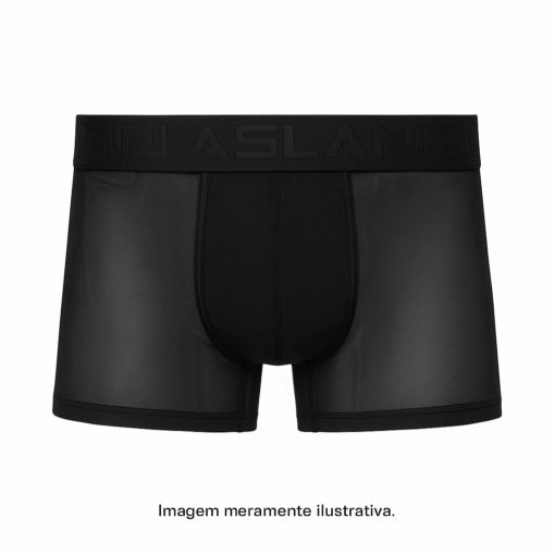 Cueca Boxer Transparente Preta