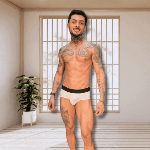 Cueca Branca DryFit Sport Black