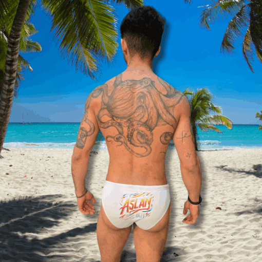 Sunga Branca Slim Aslan Boy - Imagem 4
