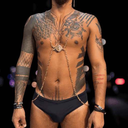 Body Chain Leão Dourado