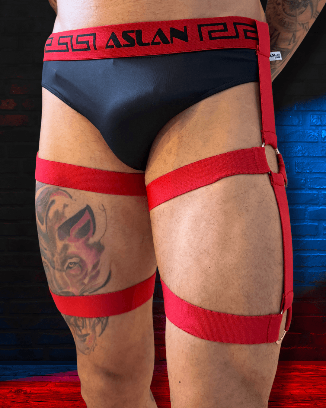 Harness de Cintura Vermelho e Preto