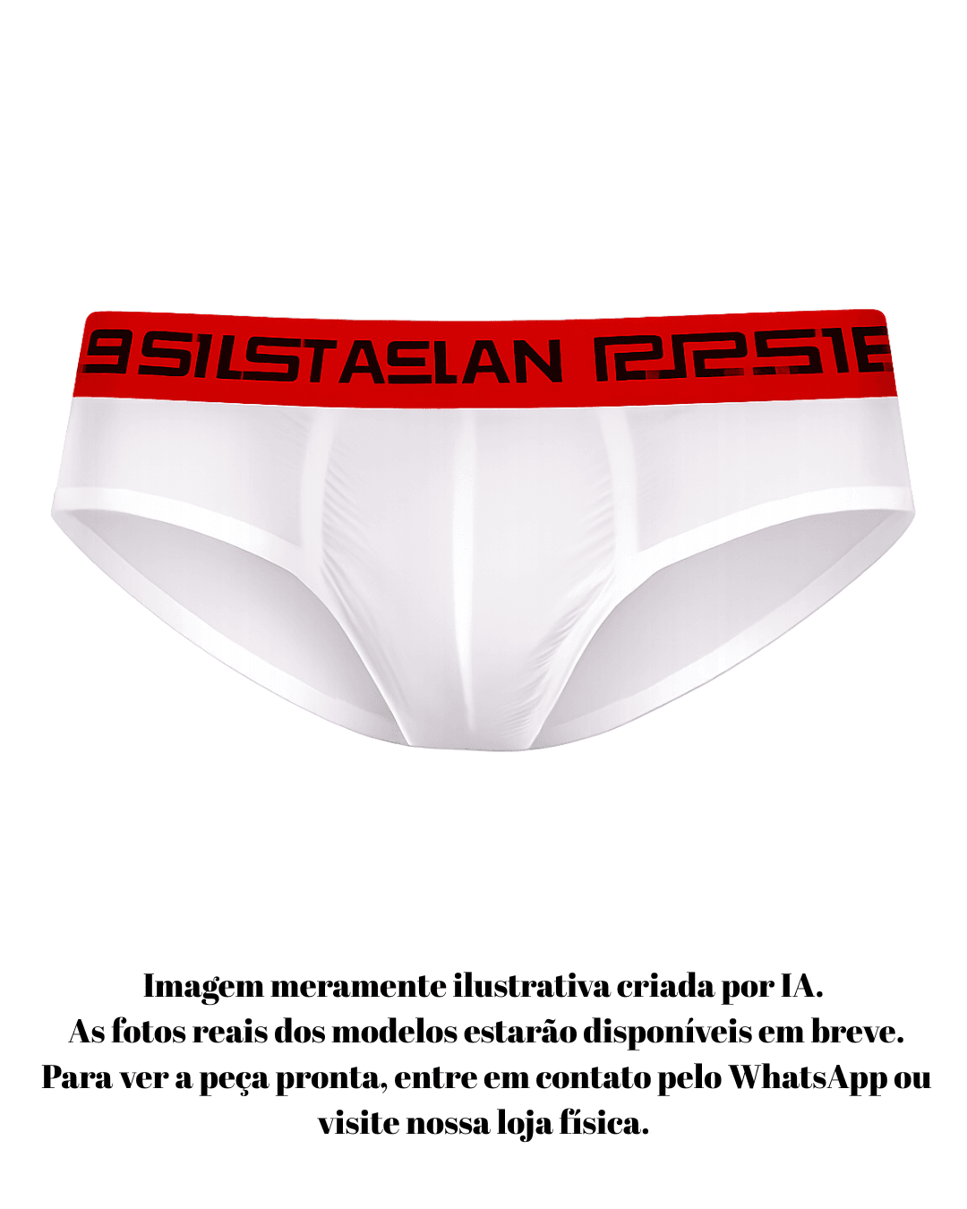 Cueca Transparente Branca line Vermelho