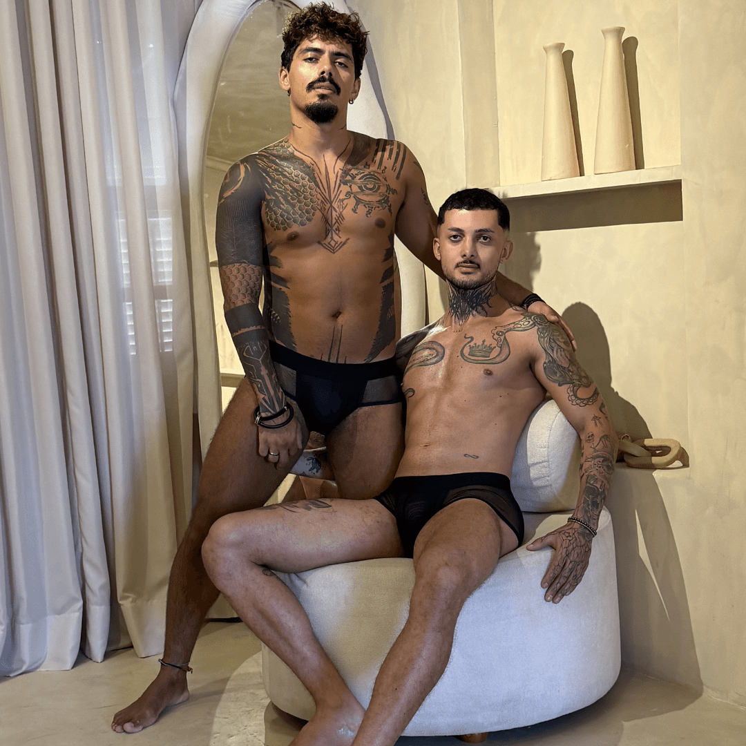 Cueca Preta Transparente