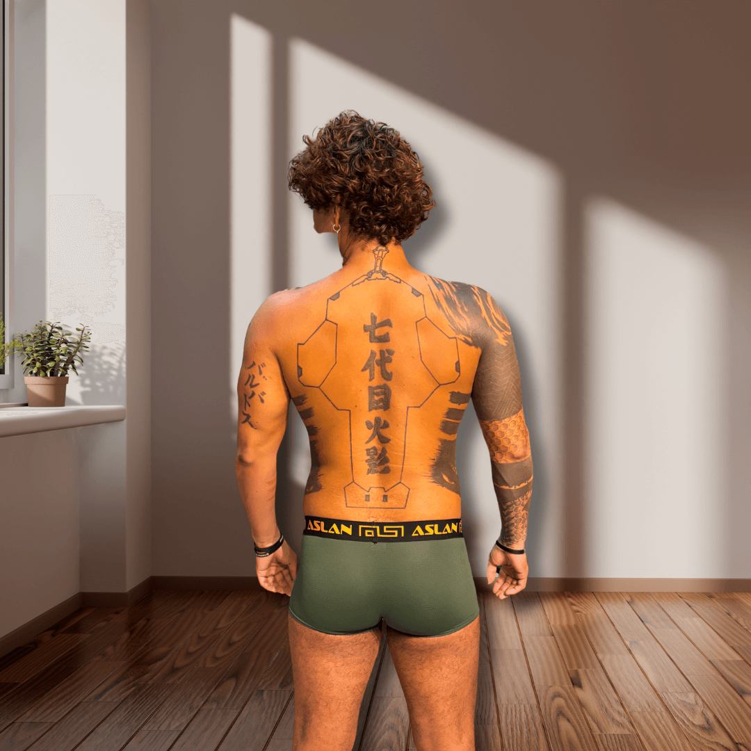 Cueca Boxer Verde Cava Egípcia el Dourado - Imagem 2