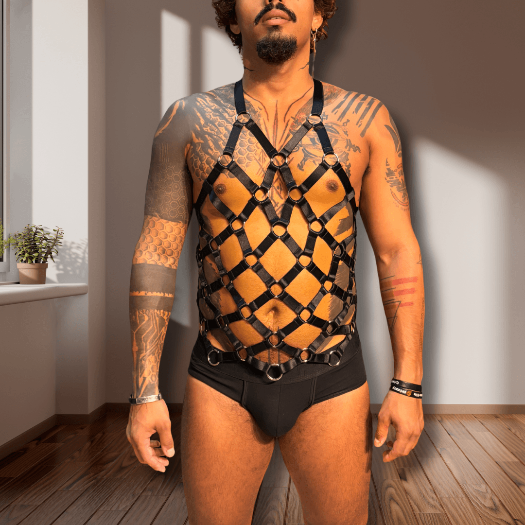 Camisa Star Black – Harness em elástico preto