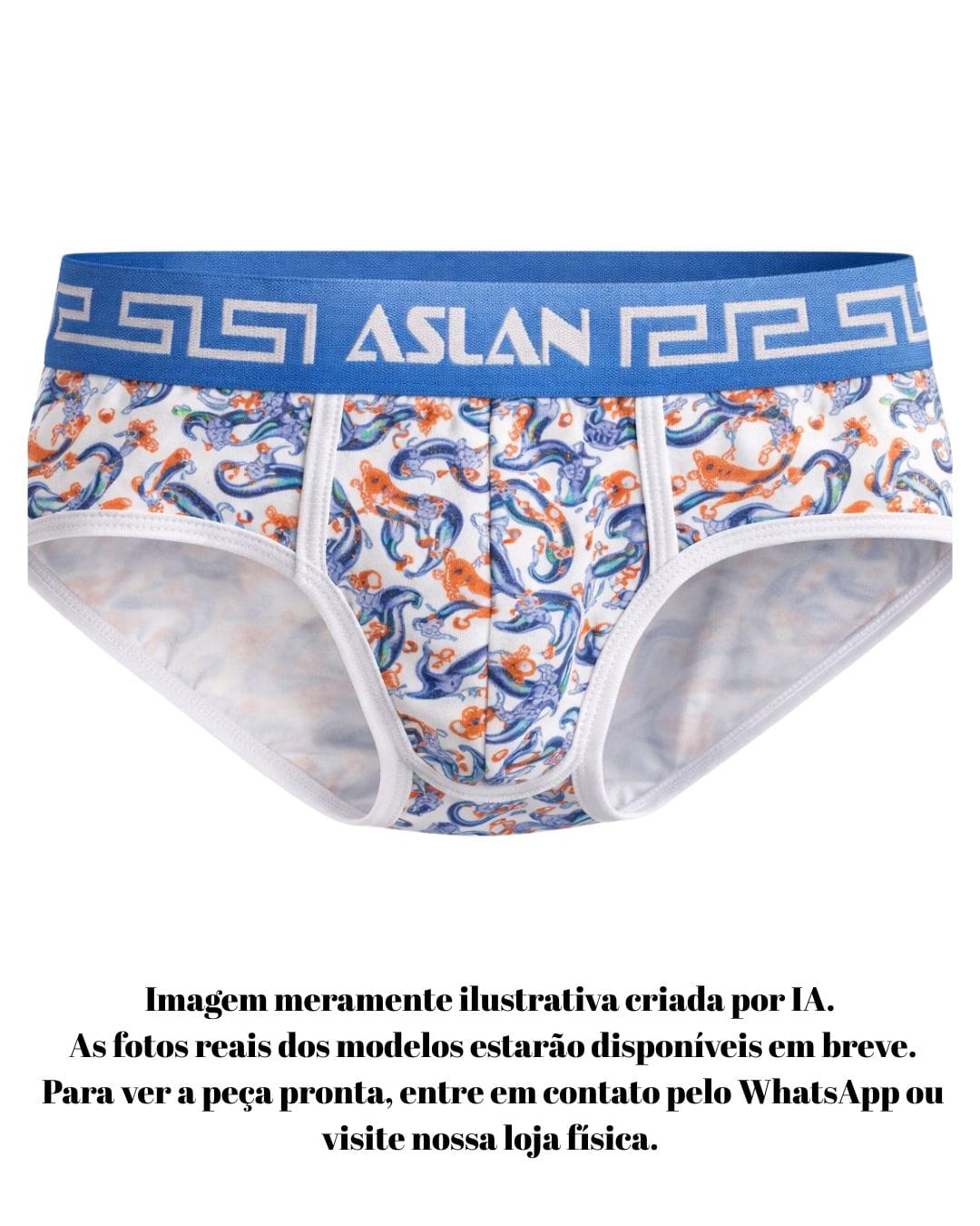 Cueca Estampada Tritões Slip