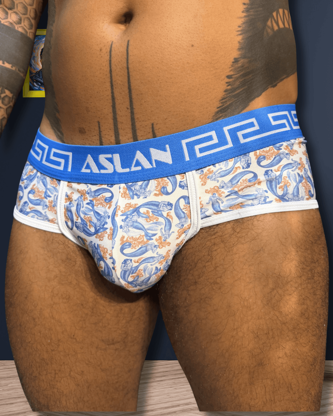 Cueca Estampada Tritões Slip