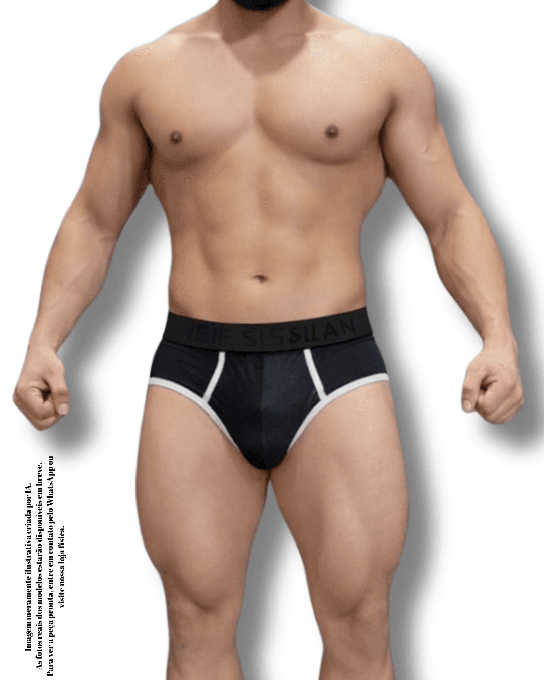 Jockstrap Preta UP line Branco