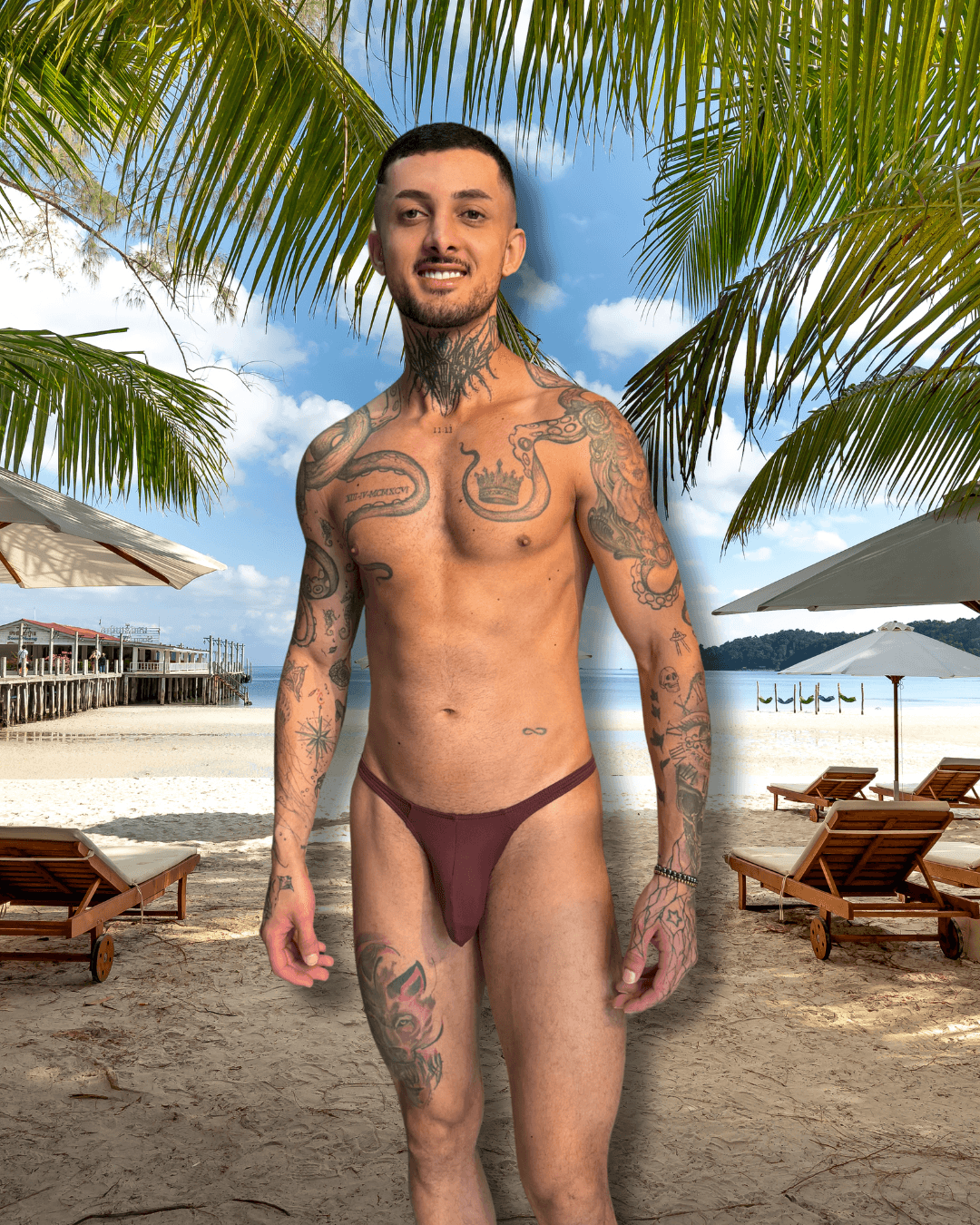 Sunga Marron  Asa Delta