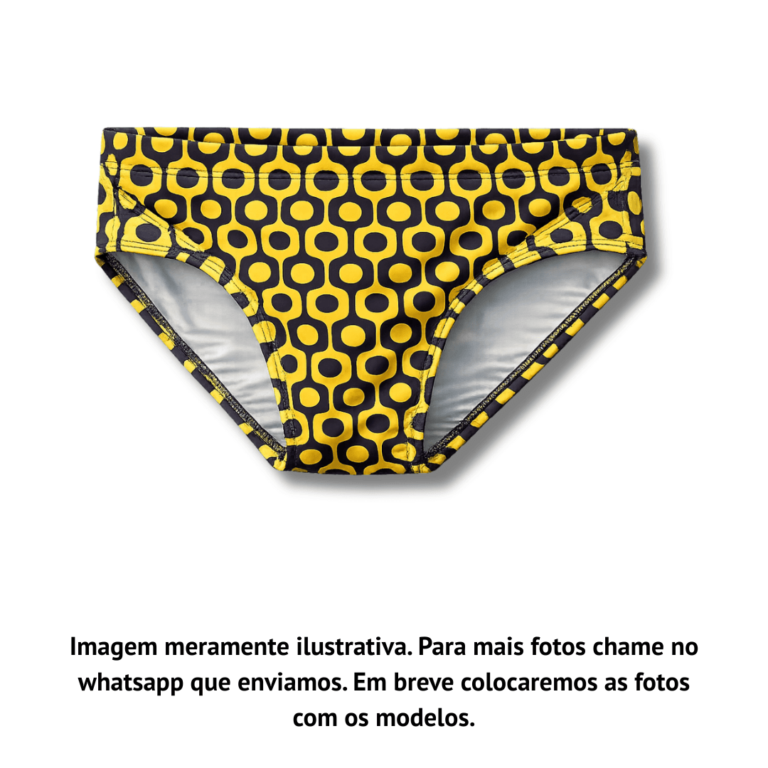 Sunga Preta e Amarelo Ipanema Rio 2026