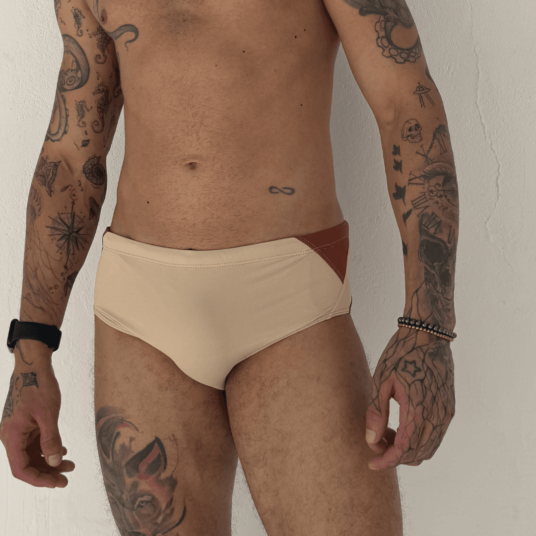 Sunga Infinity Marron e Areia - Imagem 2