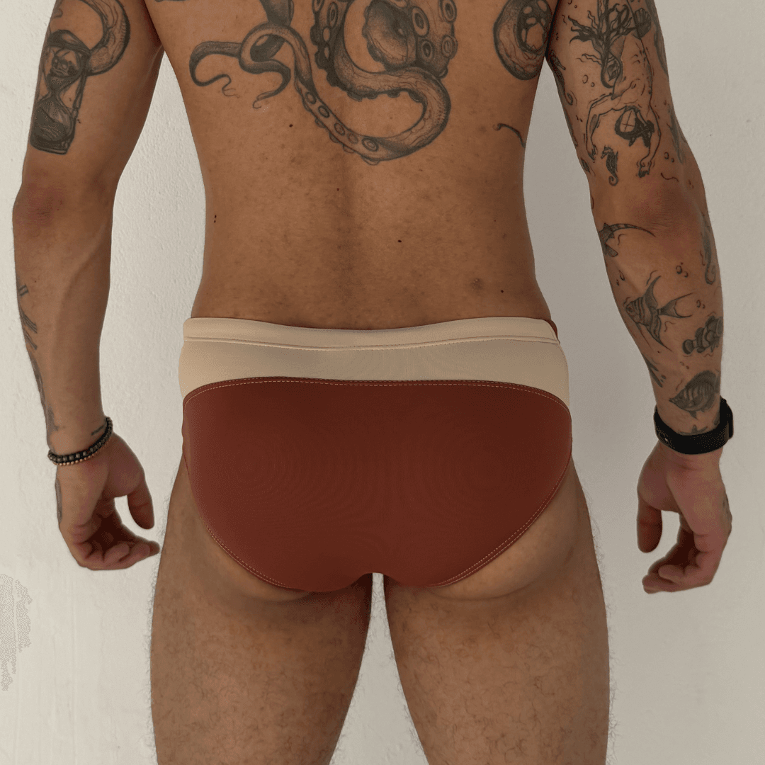 Sunga Infinity Marron e Areia