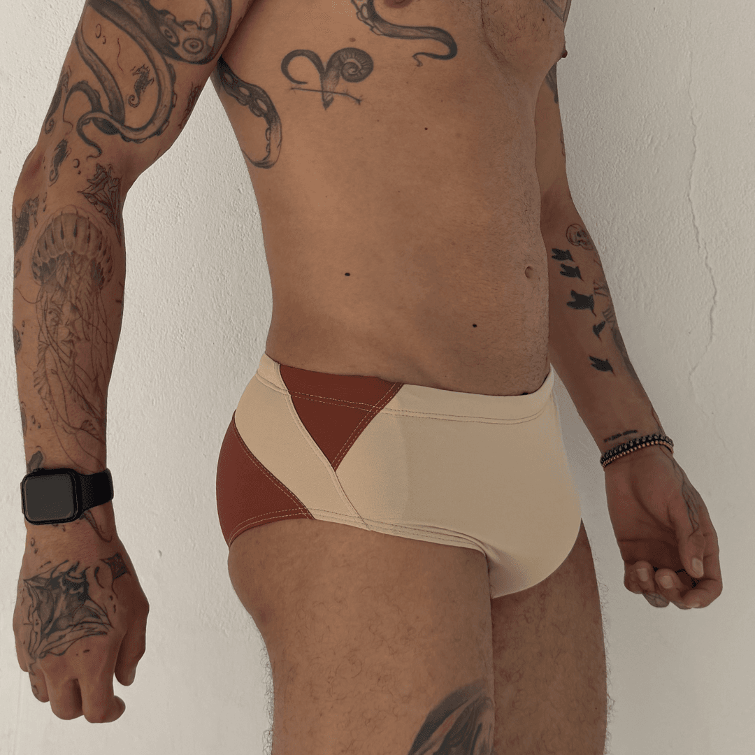Sunga Infinity Marron e Areia - Imagem 3
